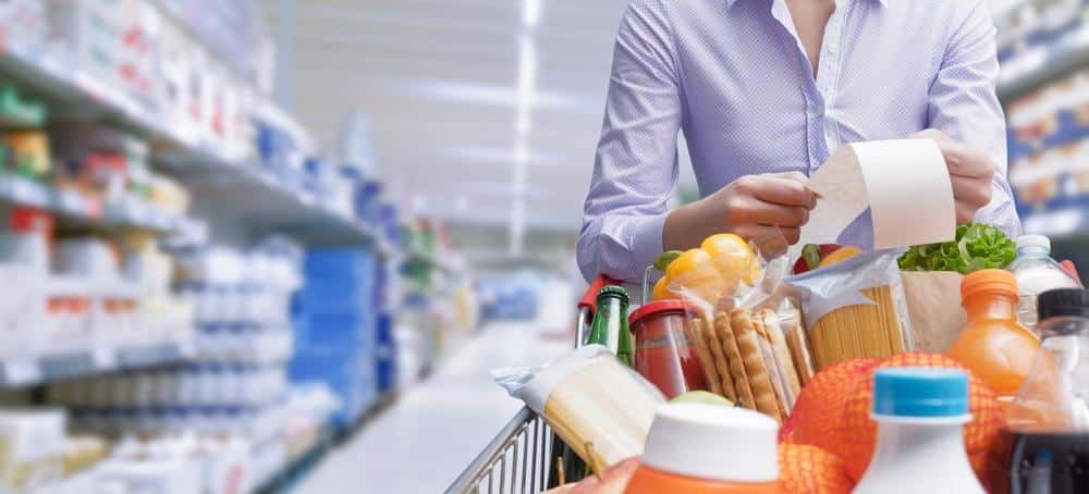 Woman Shopping with receipt